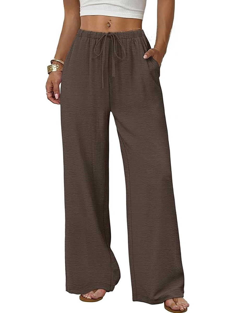 Sampeel , Drawstring Wide Leg Pants