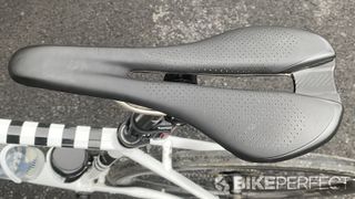 Bontrager Montrose Elite saddle cut out viewed from above