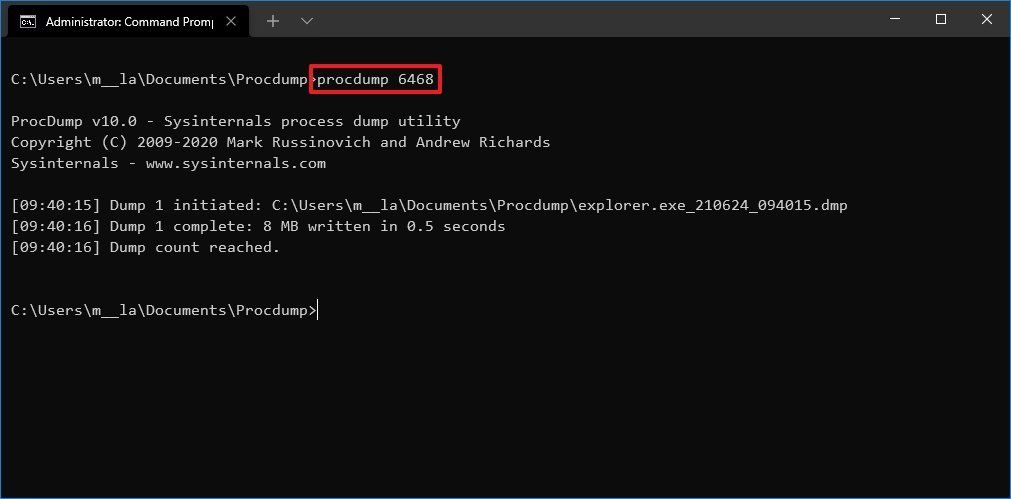 How to use ProcDump to create crash dump files on Windows 10 | Windows ...