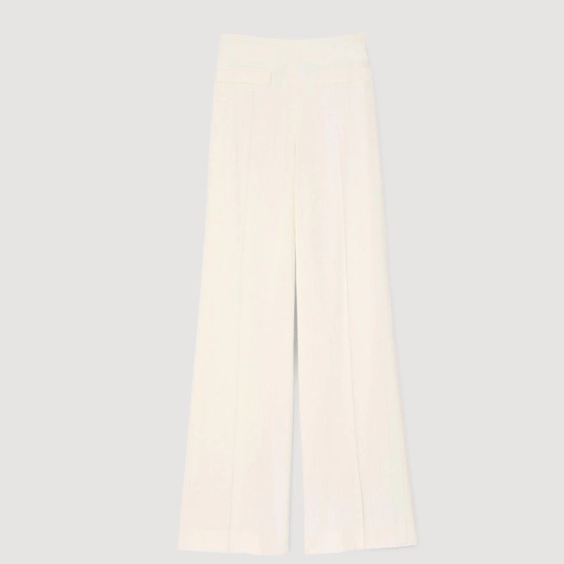 sandro white sequin trousers