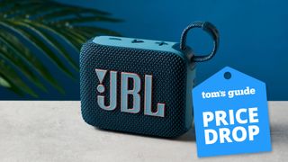 JBL Go 4 Bluetooth speaker on a table