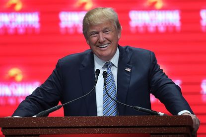 Donald Trump speaks in Florida.