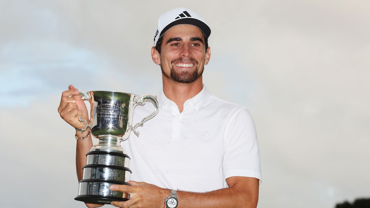 Joaquin Niemann with the Australian Open trophy