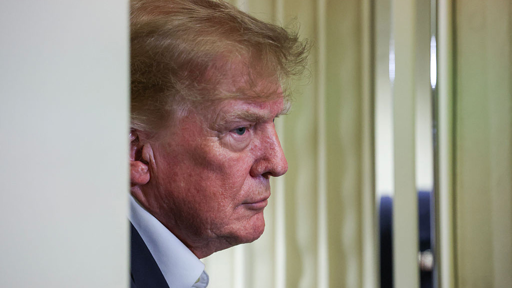 A close up of Donald Trump
