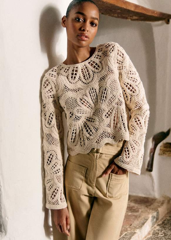 Olie Blouse - Ecru - Organic Cotton - Organic Textile - Sézane