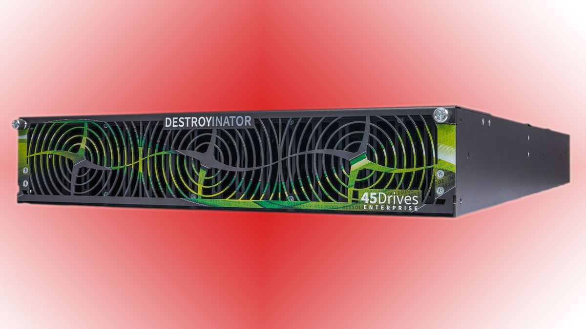The NVMe Destroyinator can wipe 16 NVMe drives simultaneously at speeds up to 64 GB/s — it could be the data shredder of your dreams, or nightmares