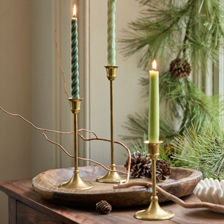 antique gold candle holders