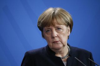 Angela Merkel not looking very happy
