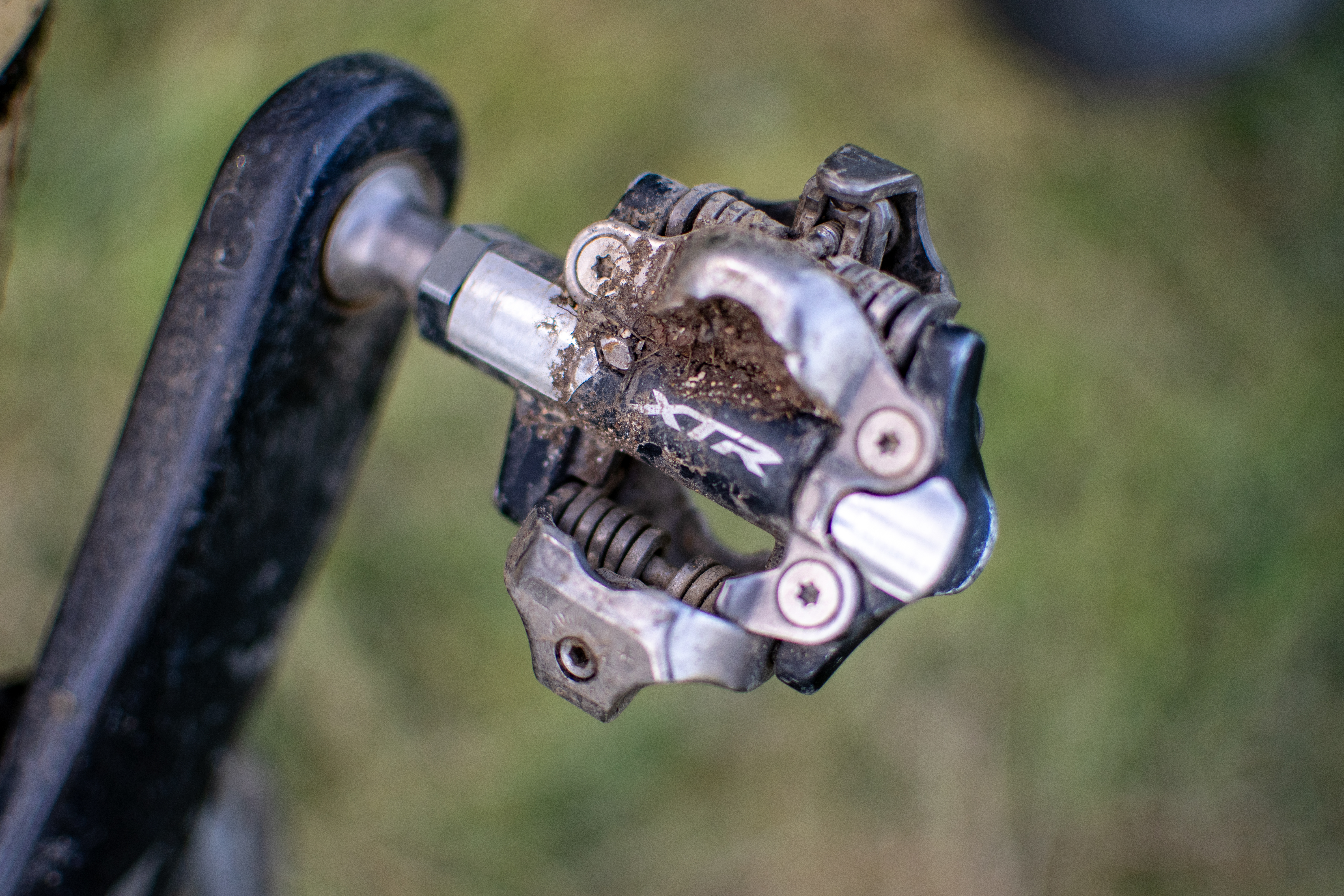 A Shimano XTR pedal