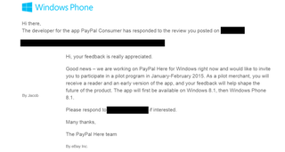 PayPal Here for Windows Phone