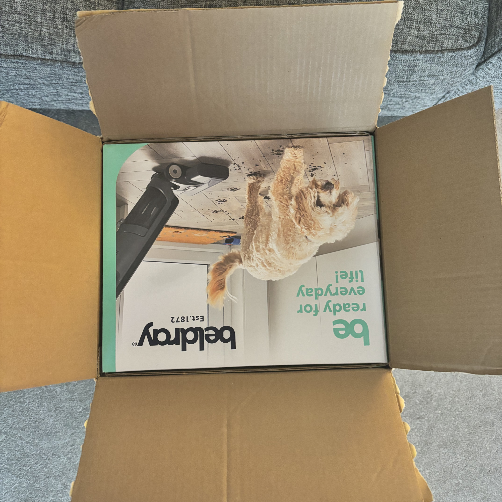 All-in-One Multi-Surface Floor Cleaner arial view unboxing 