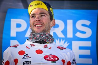 Antoine Duchesne in polka dots on the stage 6 podium