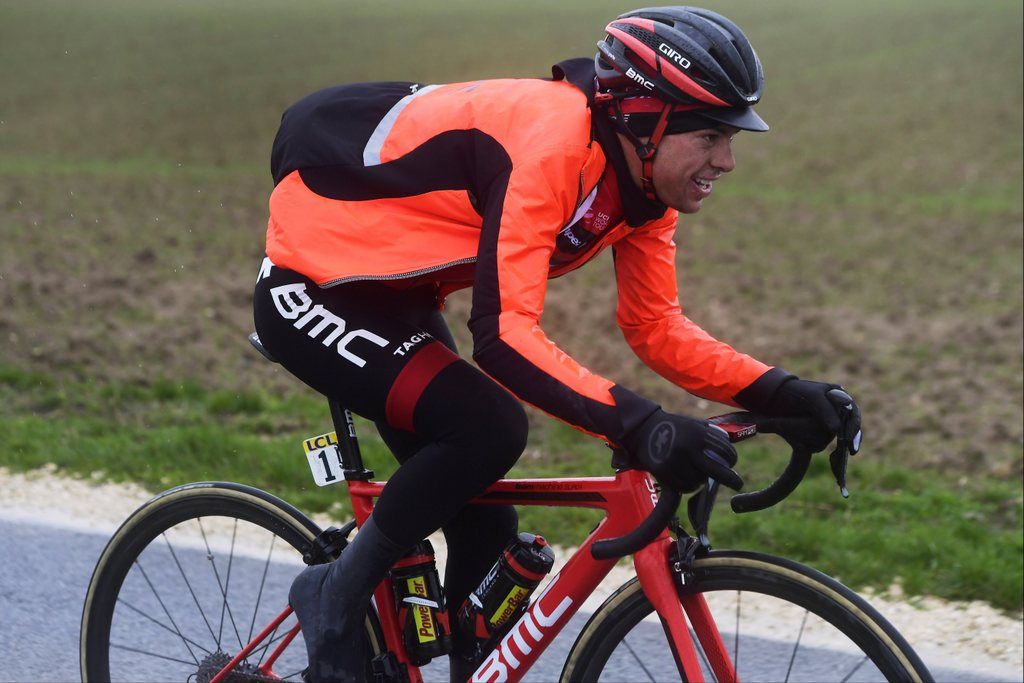A rugged up Richie Porte (BMC) on stage 2