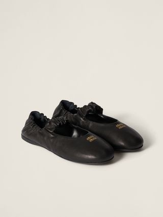 Ruches Nappa Leather Ballerinas