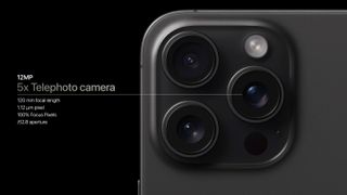 Periskopzoomkameran på iPhone 15 Pro Max.