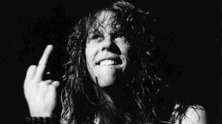 Metallica’s James Hetfield performing onstage