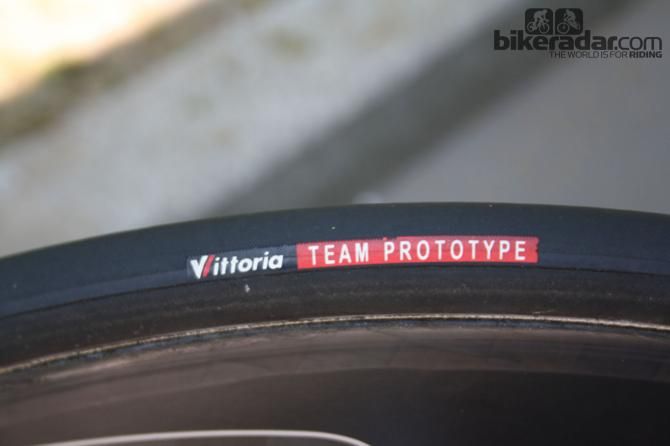 Vittoria &lsquo;Team Prototype&rsquo; tyres on the Felt DA