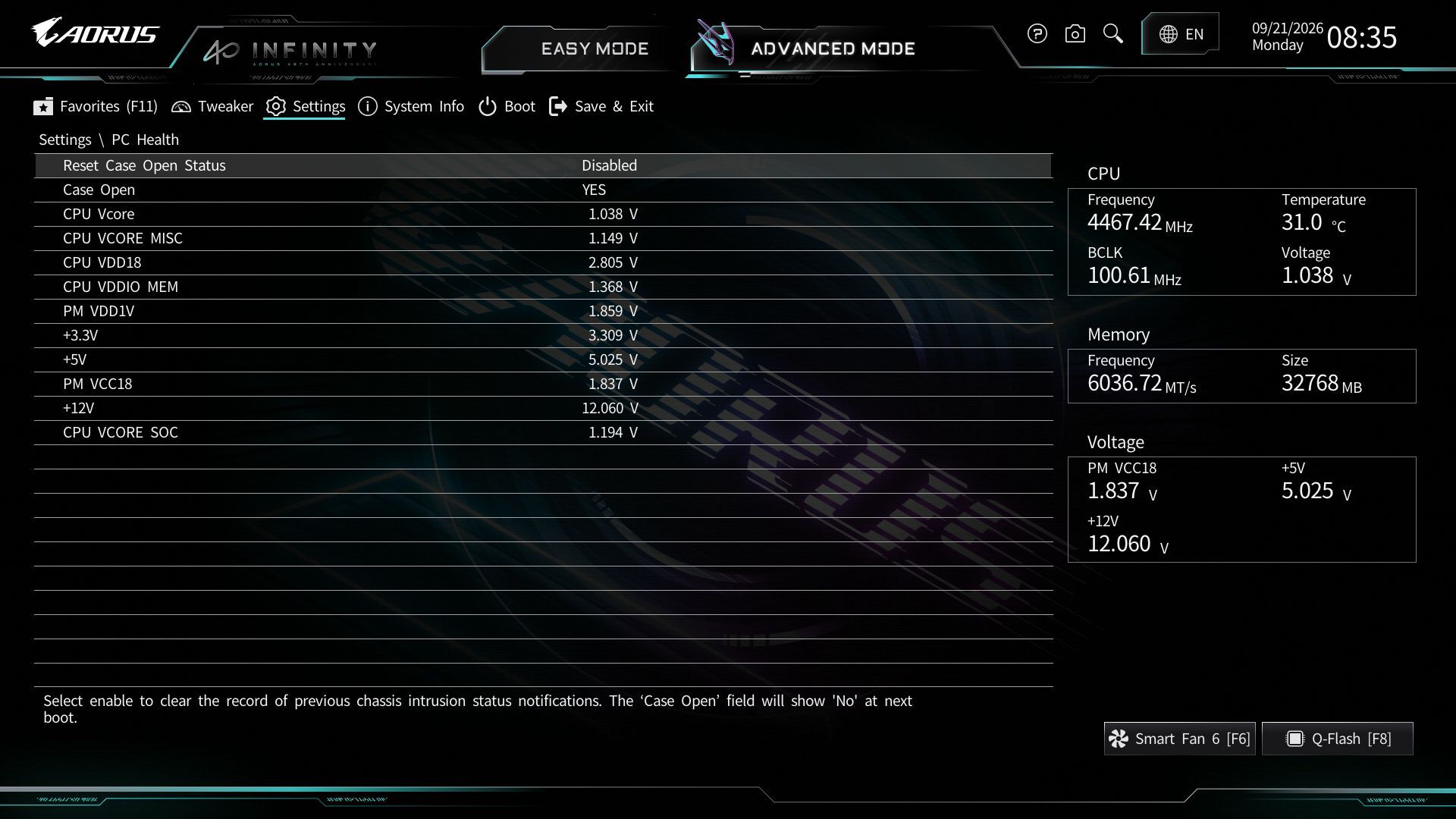 Gigabyte X870 Aorus Infinity - BIOS images