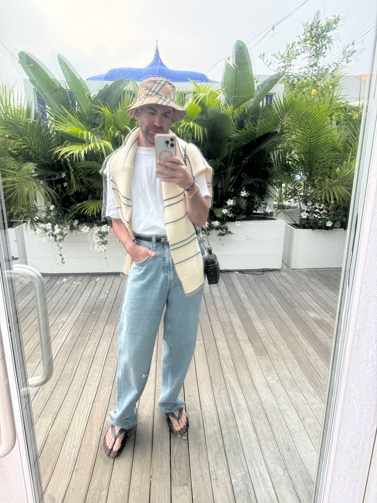 Bobby Schuessler wearing a Montauk outfit idea.
