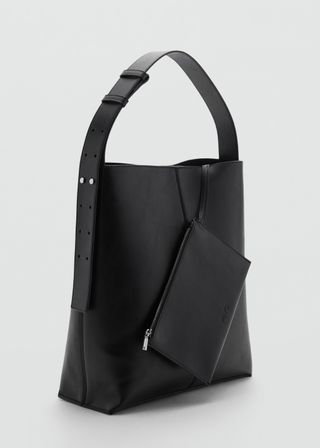 MANGO, Short handle shopper bag