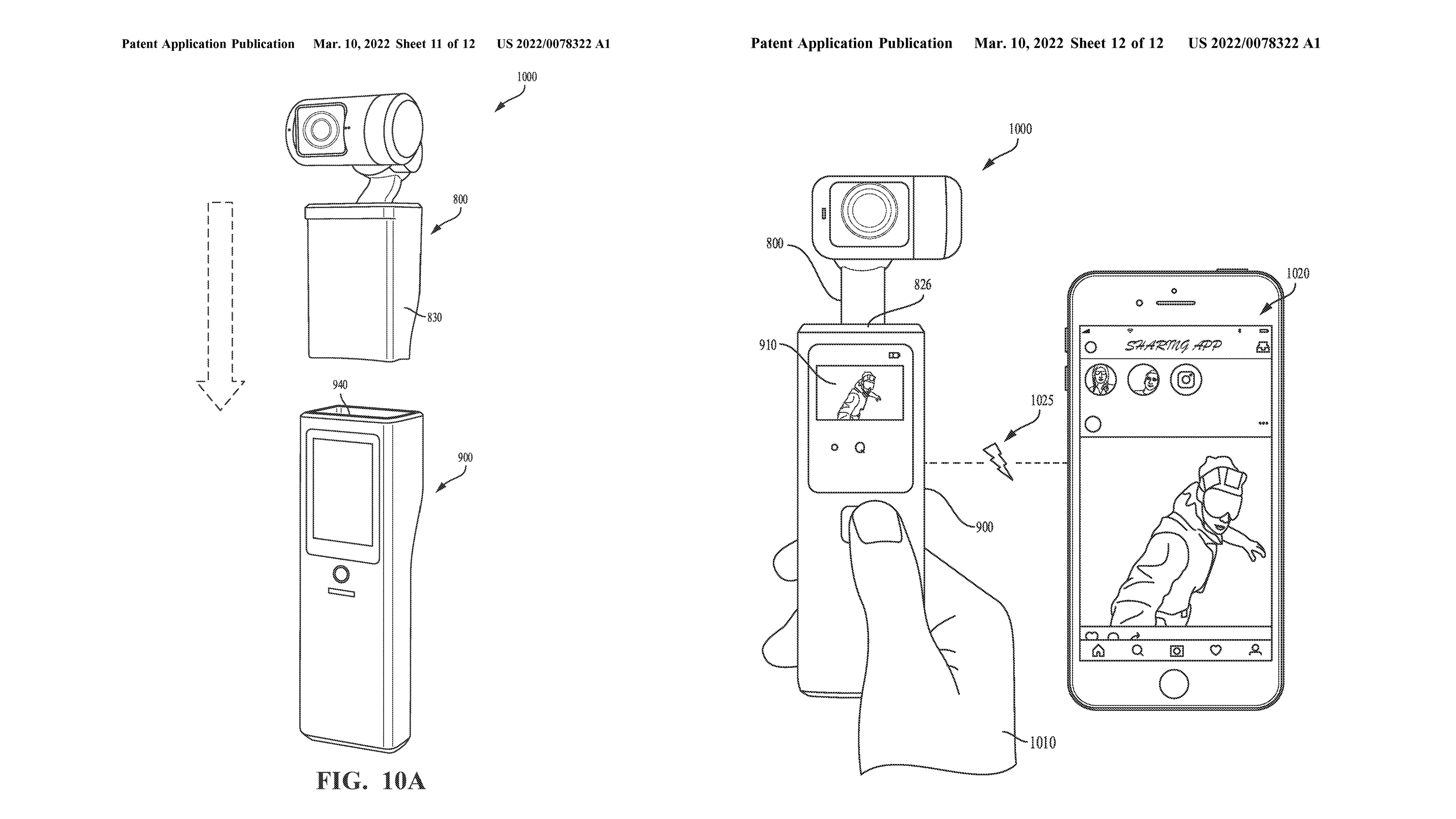 Dibujos de patentes de GoPro