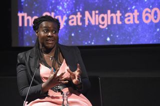 Astronomer Maggie Aderin-Pocock at the BFI & Radio Times TV Festival in London, England, in 2017.