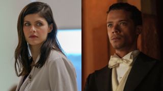 Alexandra Daddario as Rowan in Mayfair Witches and Jacob Anderson as Louis de Pointe du Lac in Interview With The Vampire