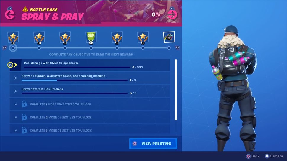 Fortnite Spray and Pray challenges Spray and Pray mission and prestige