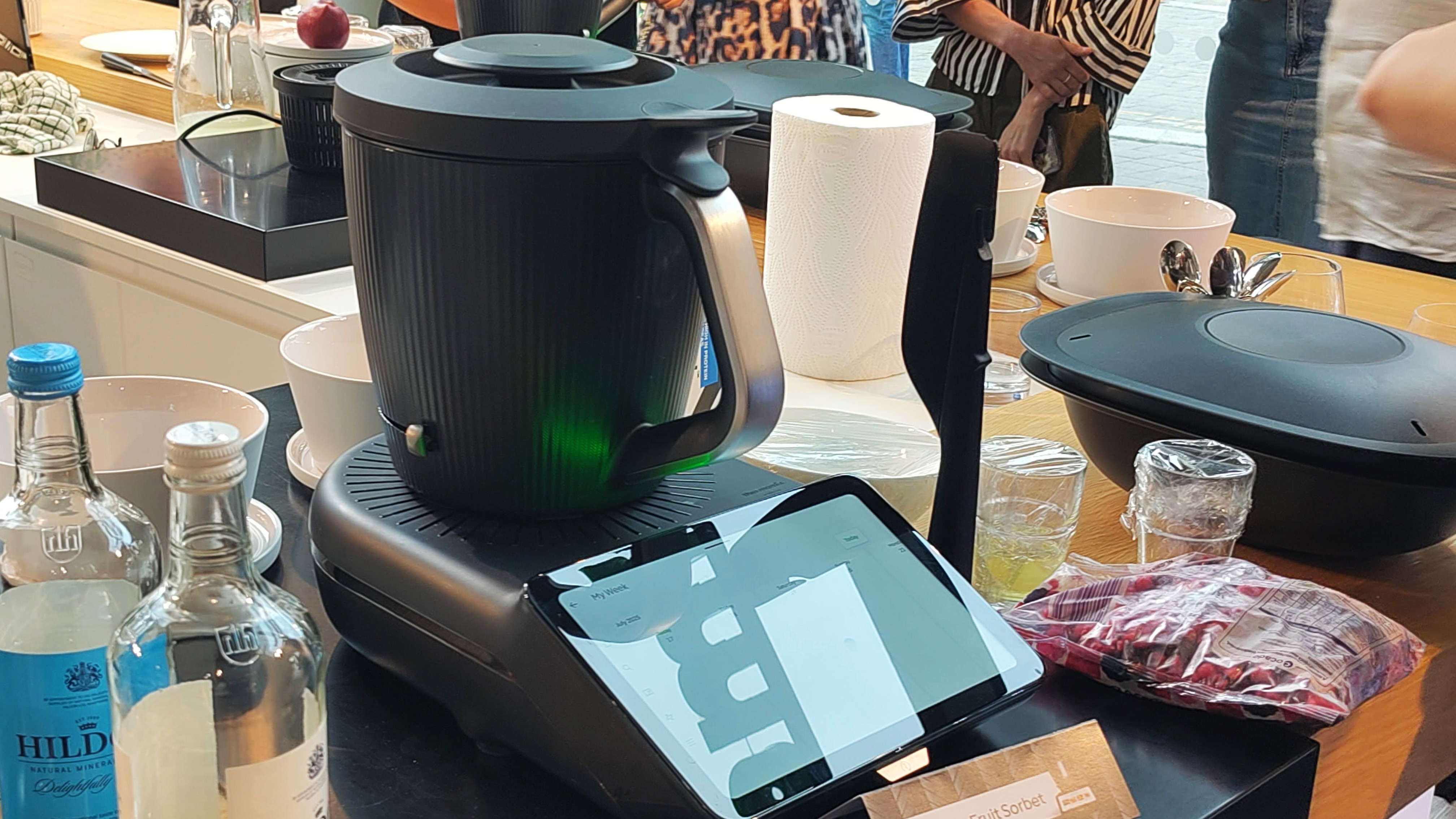 Thermomix TM7 on counter with ingredients