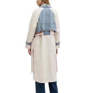 Dayly Denim Panelled Relaxed Trench Coat