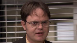 Dwight staring ahead in The Office