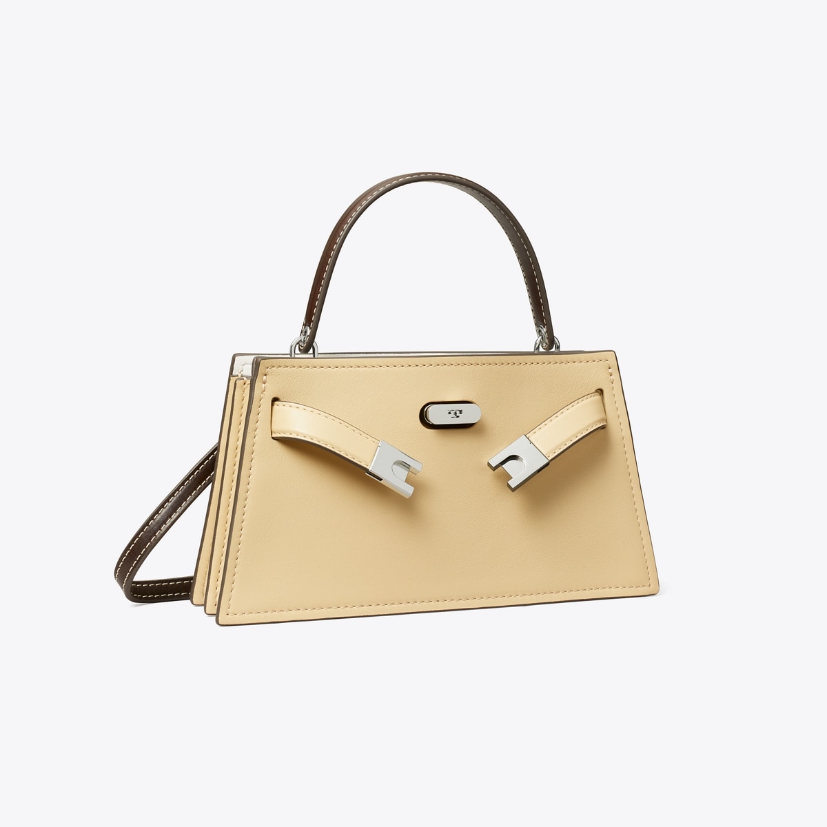 Mini Lee Radziwill Top-Handle Bag in Beige, Size Os