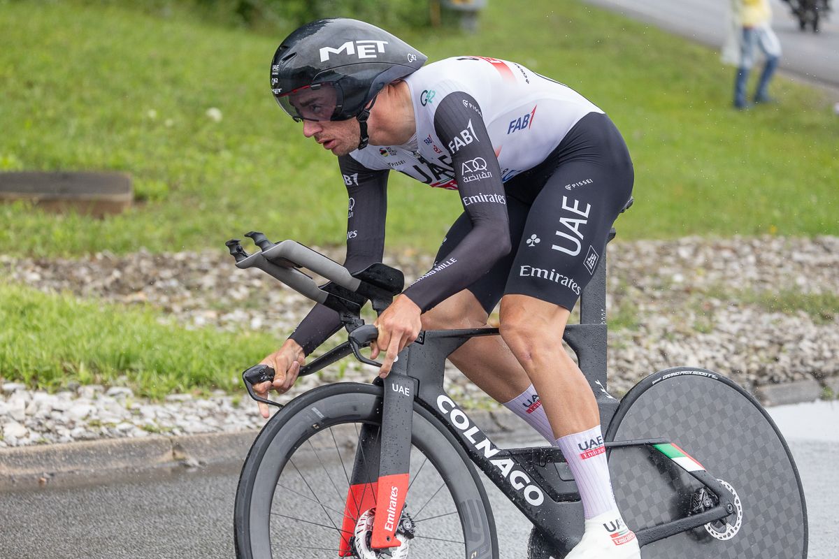 McNulty (Team UAE Emirates) finished the race in in first place, passing two of the riders ahead of him before the line.