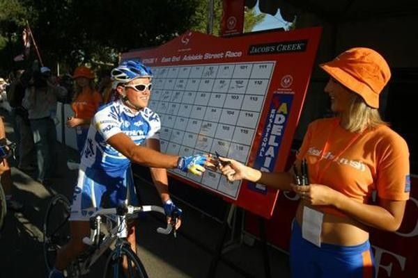 Here's your pen miss... at the Tour Down Under this year