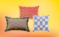 A curated selection of broken check pillows