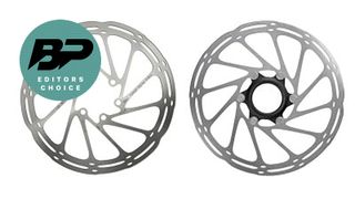 A pair of SRAM CenterLine mountain bike disc brake rotors