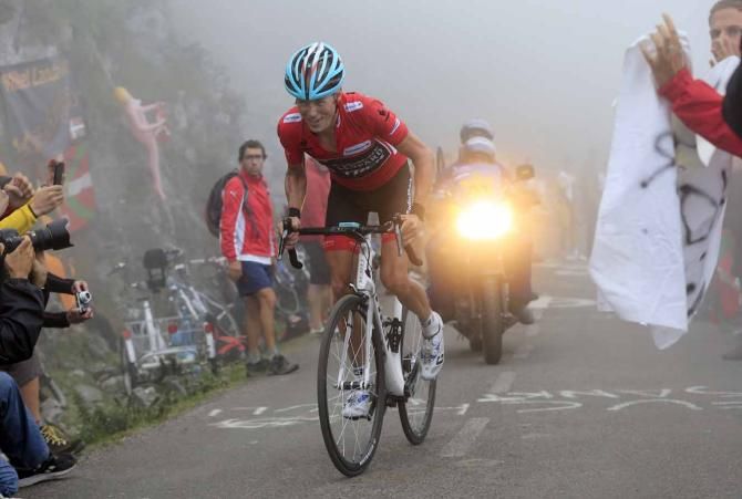 Chris Horner (RadioShack Leopard) rides towards Vuelta a Espana victory on the Angliru.
