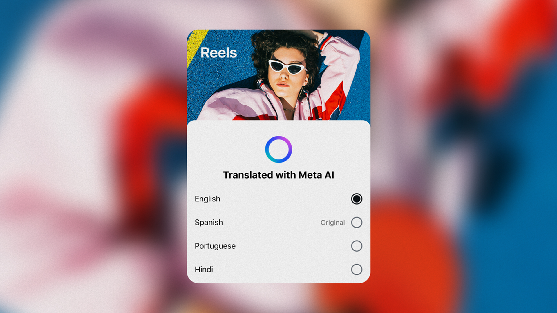 Meta AI Translate Reels