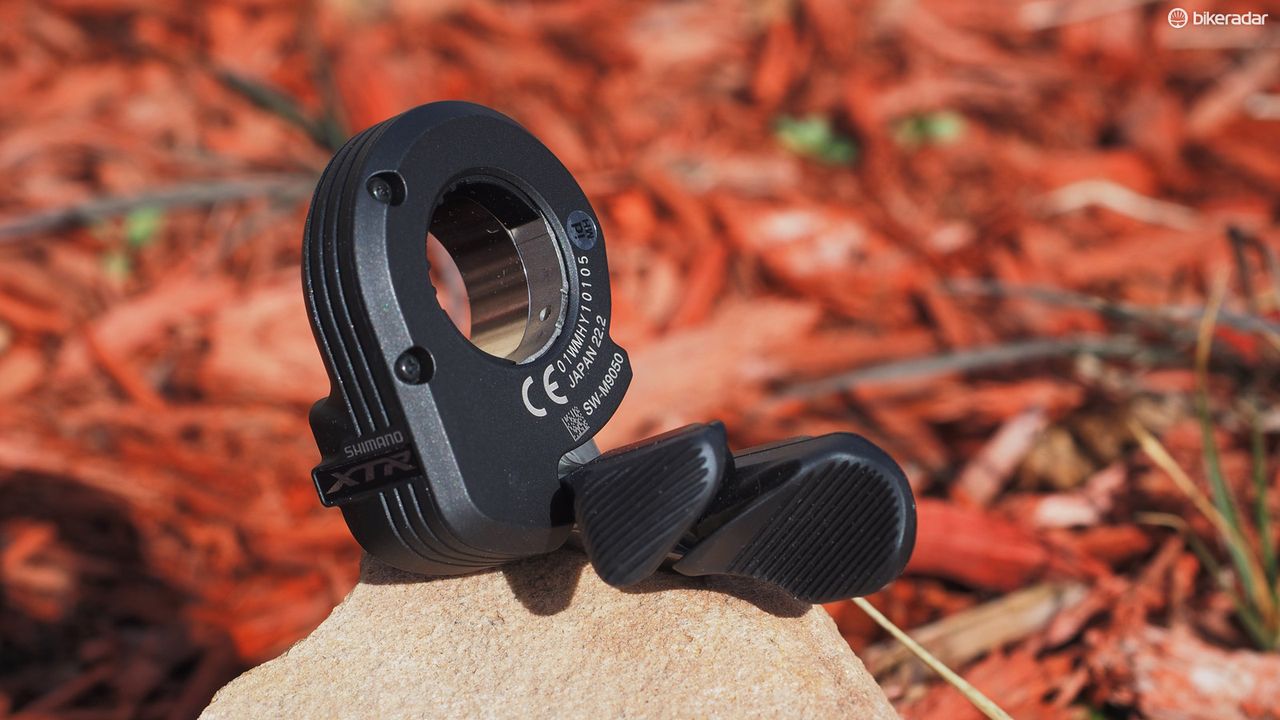 Unlike road-going Shimano electronic groups, the XTR Di2 shifter has plenty of tactile feedback