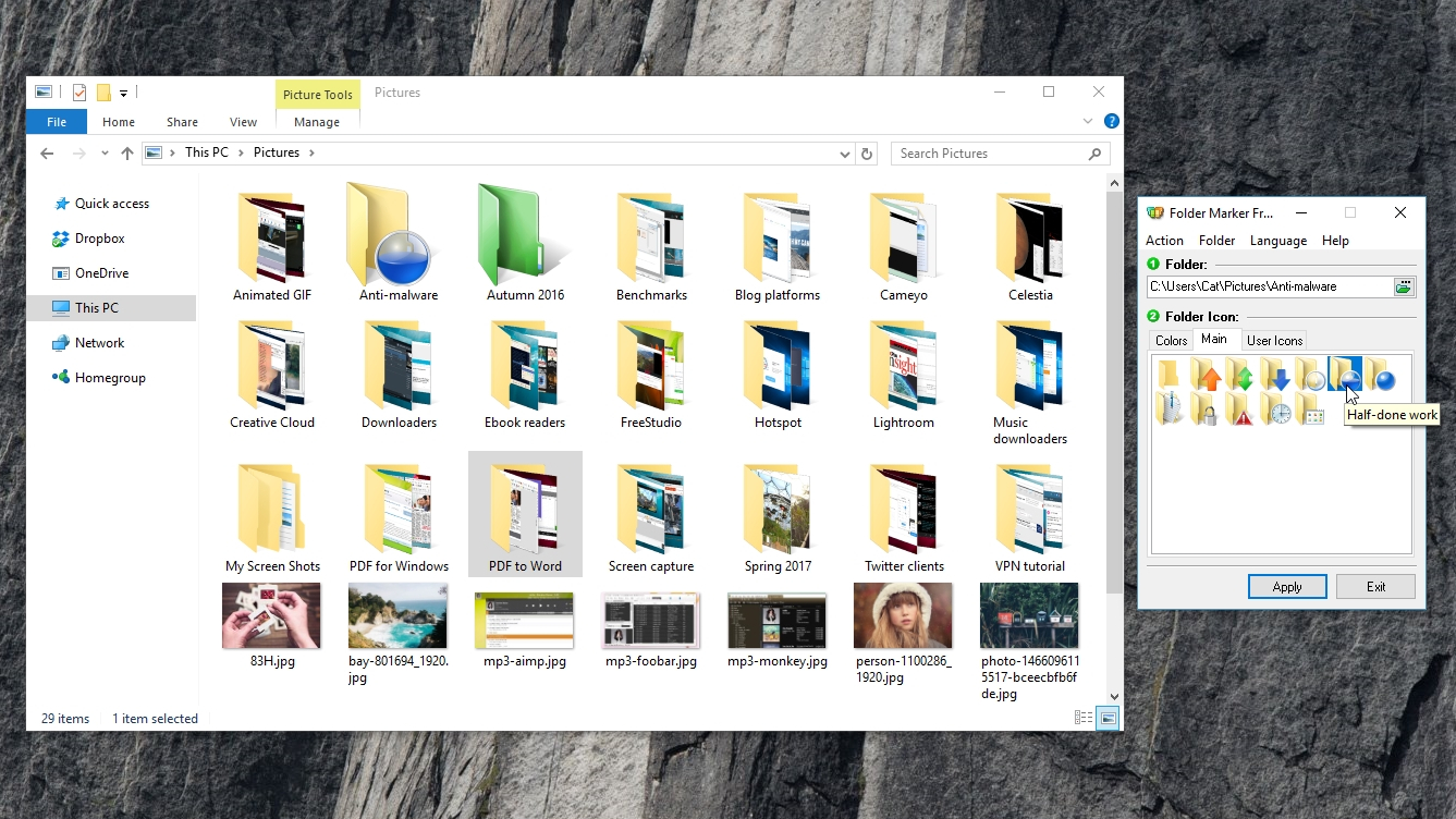 folder color windows 10