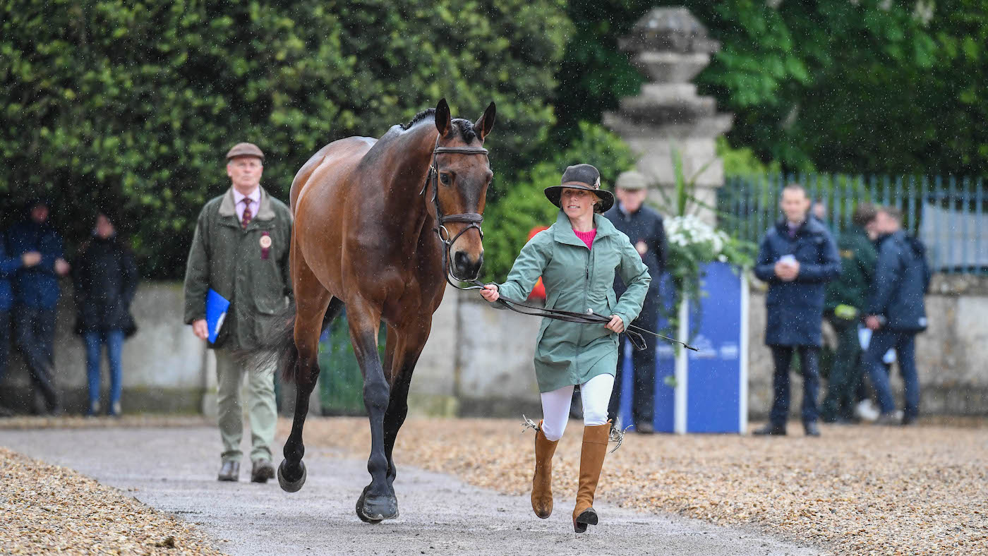 Ros Canter and Lordships Graffalo at the final trot-up at Badminton horse trials