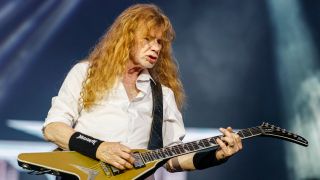 Dave Mustaine onstage with Megadeth in 2026