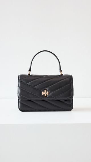 Kira Chevron Mini Top Handle Chain Wallet