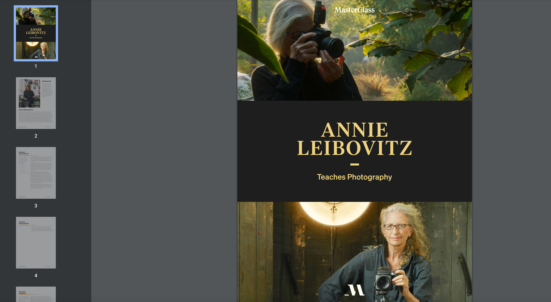 A photo or image of Annie Leibovitz MasterClass