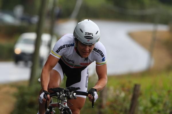 Diana Ziliute (Safi) was unable to defend the leader's jersey in the time trial, finishing 13 seconds behind new leader, Teutenberg.