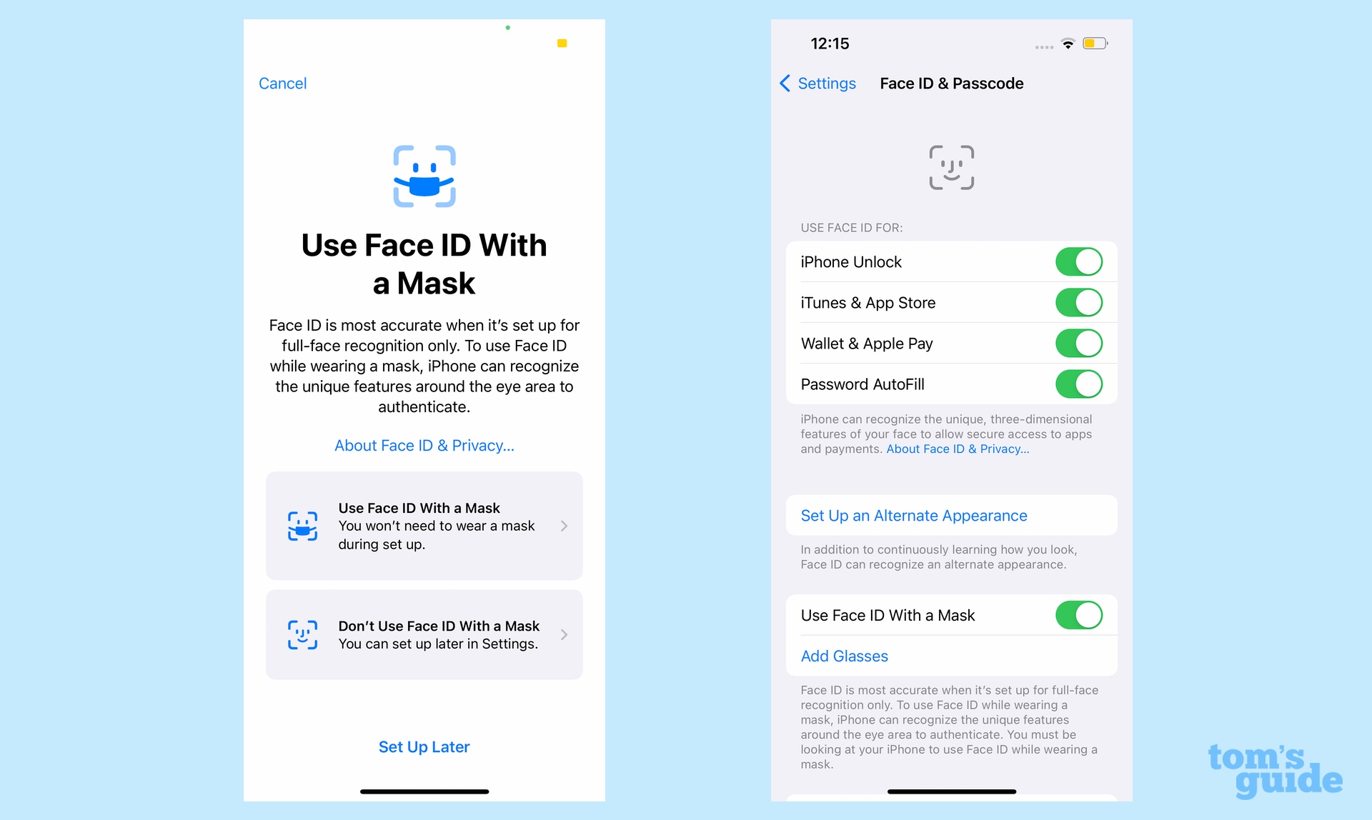L'aggiornamento di iOS 15.4 aggiunge il supporto della maschera facciale allo sblocco dell'ID facciale: