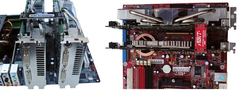 Différentes configurations SLI de GeForce 7800 GTX