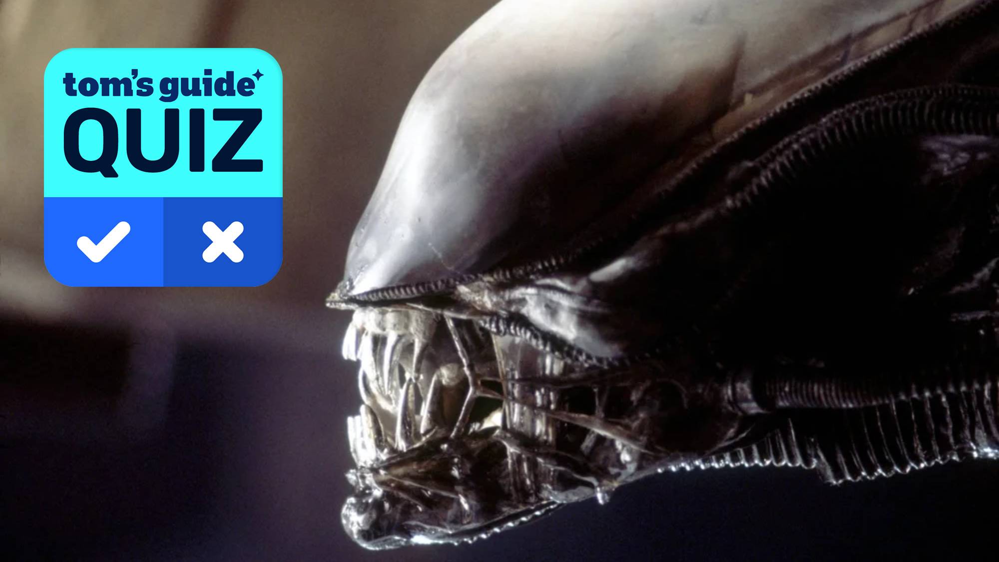 Xenomorph in Alien (1979) with a Tom's Guide Quiz badge