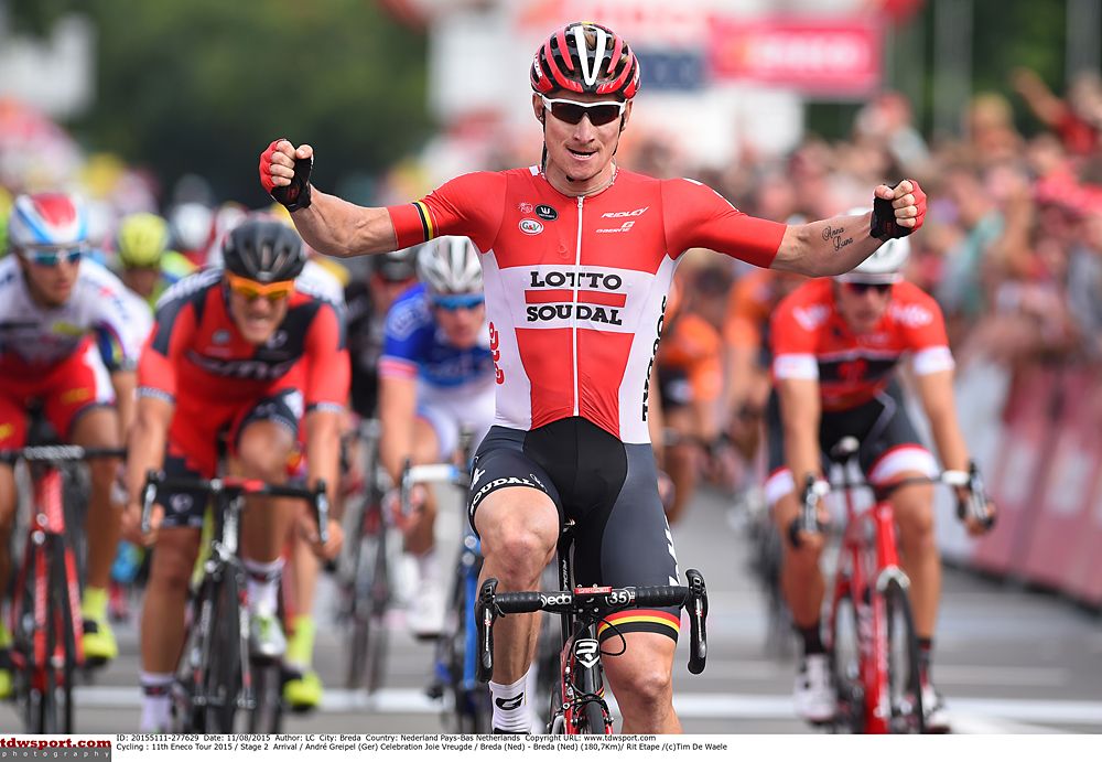 Andr&eacute; Greipel (Lotto Soudal) wins stage 2 at the Eneco Tour