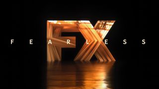 An orange FX logo with the word "fearless" in white text above it.